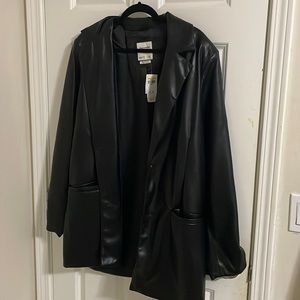 Abercrombie Leather Blazer